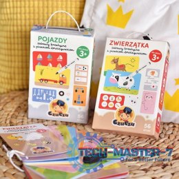 Zestaw edukacyjny Zwierzątka Zabawy kreatywne z pisakiem zmazywakiem