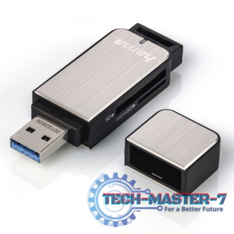 Czytnik kart SD/microSD USB 3.0 srebrny Czytnik kart SD/microSD USB 3.0 srebrny