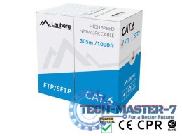 Kabel FTP Kat.6 CU 305 m drut szary