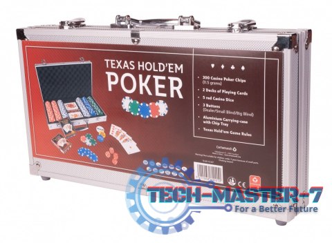 Żetony do Pokera w walizce aluminiowej 300 sztuk Żetony do Pokera w walizce aluminiowej 300 sztuk