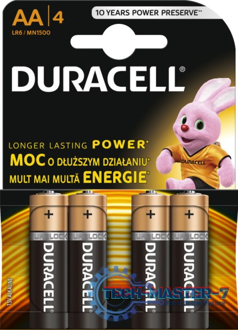 Baterie DURACELL Alkaliczna LR6 4 szt. MN1500 (K4) Copper and Black