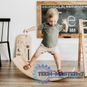 Deska do balansowania dla dzieci bujak drewniany ćwiczenia równowagi ECOTOYS ECOTOYS