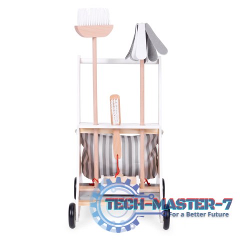 Drewniany zestaw do sprzątania wózek ECOTOYS ECOTOYS Drewniany zestaw do sprzątania wózek ECOTOYS ECOTOYS