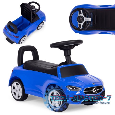Jeździk autko Mercedes C CLASS interaktywna kierownica dźwięki niebieski MULTISTORE