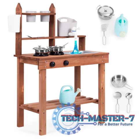 Kuchnia błotna dla dzieci outdoor z drewna jodłowego ECOTOYS ECOTOYS Kuchnia błotna dla dzieci outdoor z drewna jodłowego ECOTOYS ECOTOYS