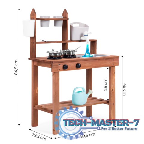 Kuchnia błotna dla dzieci outdoor z drewna jodłowego ECOTOYS ECOTOYS Kuchnia błotna dla dzieci outdoor z drewna jodłowego ECOTOYS ECOTOYS