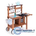 Kuchnia błotna outdoor dla dzieci z akcesoriami drewno jodłowe ECOTOYS ECOTOYS