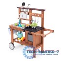 Kuchnia błotna outdoor dla dzieci z akcesoriami drewno jodłowe ECOTOYS ECOTOYS