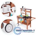 Kuchnia błotna outdoor dla dzieci z akcesoriami drewno jodłowe ECOTOYS ECOTOYS