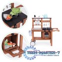 Kuchnia błotna outdoor dla dzieci z akcesoriami drewno jodłowe ECOTOYS ECOTOYS