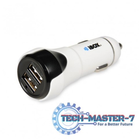 Ładowarka samochodowa IBOX 2x USB 3.1 Biały ICCH-01 Ładowarka samochodowa IBOX 2x USB 3.1 Biały ICCH-01