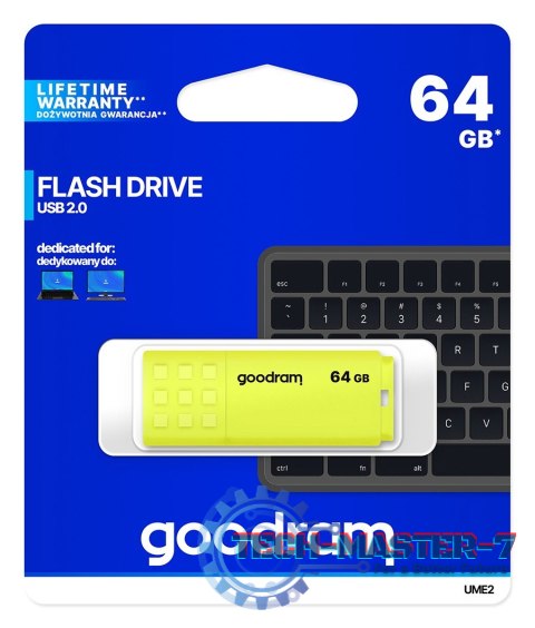 Pendrive (Pamięć USB) GOODRAM (64 GB /USB 2.0 /Żółty )