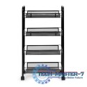 Regał organizer pomocnik do kuchni łazienki metalowy 4 półki kółka czarny ModernHome ModernHome