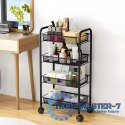 Regał organizer pomocnik do kuchni łazienki metalowy 4 półki kółka czarny ModernHome ModernHome