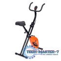 Rowerek treningowy rower stacjonanry fitness mechaniczny licznik komputer płynna regulacja - pomarańczowy ModernHome ModernHome