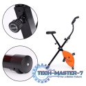 Rowerek treningowy rower stacjonanry fitness mechaniczny licznik komputer płynna regulacja - pomarańczowy ModernHome ModernHome