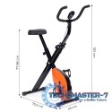 Rowerek treningowy rower stacjonanry fitness mechaniczny licznik komputer płynna regulacja - pomarańczowy ModernHome ModernHome
