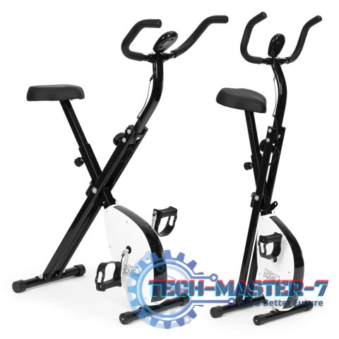 Rowerek treningowy rower stacjonarny fitness mechaniczny licznik komputer płynna regulacja - biały ModernHome ModernHome