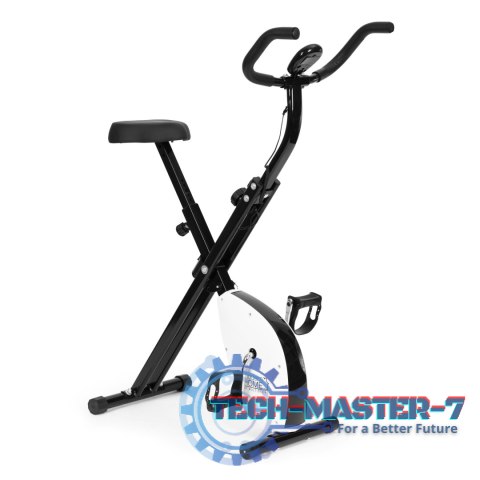 Rowerek treningowy rower stacjonarny fitness mechaniczny licznik komputer płynna regulacja - biały ModernHome ModernHome Rowerek treningowy rower stacjonarny fitness mechaniczny licznik komputer płynna regulacja - biały ModernHome ModernHome