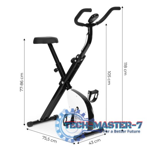 Rowerek treningowy rower stacjonarny fitness mechaniczny licznik komputer płynna regulacja - biały ModernHome ModernHome Rowerek treningowy rower stacjonarny fitness mechaniczny licznik komputer płynna regulacja - biały ModernHome ModernHome