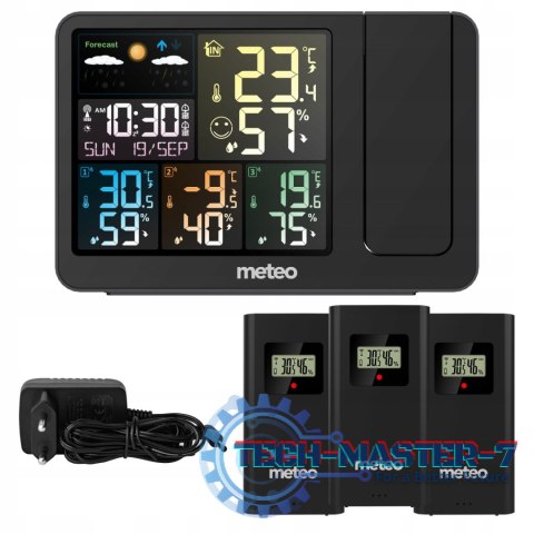 Stacja pogodowa z DCF 3 czujniki projektor laserowy METEO Stacja pogodowa z DCF 3 czujniki projektor laserowy METEO
