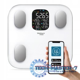 Waga łazienkowa analityczna 15 parametrów Apple Health Google Fit VERA WEBBER WEBBER
