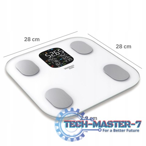 Waga łazienkowa analityczna 15 parametrów Apple Health Google Fit VERA WEBBER WEBBER Waga łazienkowa analityczna 15 parametrów Apple Health Google Fit VERA WEBBER WEBBER