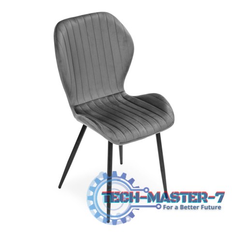 Zestaw 4 krzeseł do salonu jadalni nowoczesne krzesło szary welur ModernHome ModernHome Zestaw 4 krzeseł do salonu jadalni nowoczesne krzesło szary welur ModernHome ModernHome