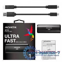 Dysk zewnętrzny SSD SE760 1TB USB3.2-A/C Czarny