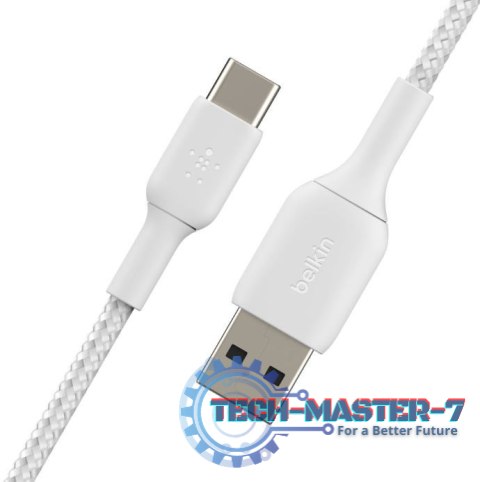 Kabel Braided USB-C USB-A 3m biały Kabel Braided USB-C USB-A 3m biały