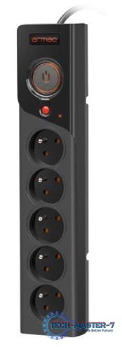 Listwa zasilająca Z5 5m 5x230V 10A Z5/50/CZ czarna