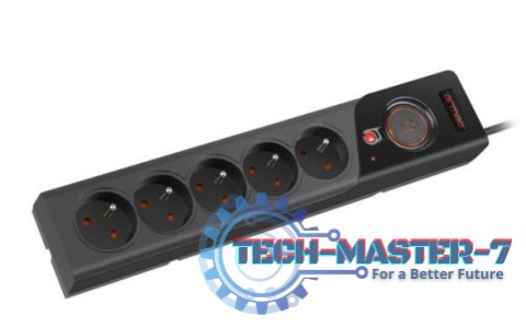 Listwa zasilająca Z5 5m 5x230V 10A Z5/50/CZ czarna Listwa zasilająca Z5 5m 5x230V 10A Z5/50/CZ czarna