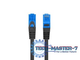Patchcord kat.6a S/FTP CCA 1.0m Czarny