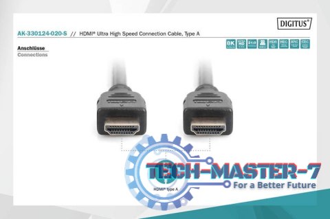 Kabel połączeniowy HDMI Ultra HighSpeed z Ethernetem 8K 60Hz UHD Kabel połączeniowy HDMI Ultra HighSpeed z Ethernetem 8K 60Hz UHD