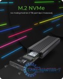 IB-1824ML-C31 Obudowa M.2 NVMe z oświetleniem RGB