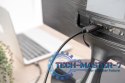 Kabel adapter HDMI 4K 30Hz na USB Typ C 3.1 metalowa obudowa HQ czarny 1.8m