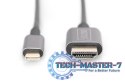 Kabel adapter HDMI 4K 30Hz na USB Typ C 3.1 metalowa obudowa HQ czarny 1.8m