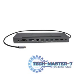 Stacja dokująca USB-C Metal Ergonomic 4K 3x Display Docking Station Power Delivery 85 W