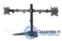 Stojak biurkowy podwójny z zaciskiem 2xLCD max. 32" max. Obciążenie 2x 8kg uchylno-obrotowy czarny