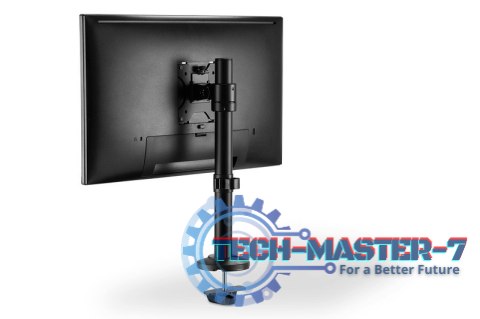 Uchwyt biurkowy kolumnowy pojedynczy 1xLCD max. 32 cale max. 8kg uchylno-obrotowy czarny Uchwyt biurkowy kolumnowy pojedynczy 1xLCD max. 32 cale max. 8kg uchylno-obrotowy czarny