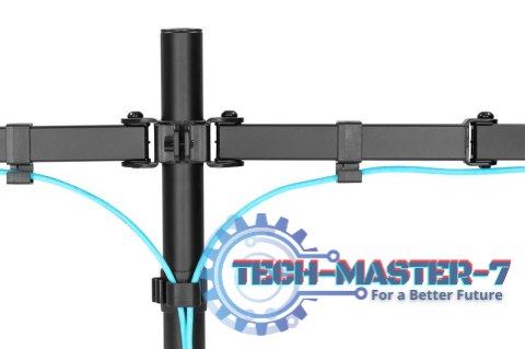 Uchwyt biurkowy podwójny z zaciskiem 2xLCD max. 32" max. Obciążenie 2x 8kg uchylno-obrotowy czarny Uchwyt biurkowy podwójny z zaciskiem 2xLCD max. 32" max. Obciążenie 2x 8kg uchylno-obrotowy czarny
