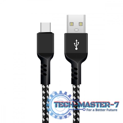 Kabel USB C Fast Charge 2.4A MCE471 Czarny