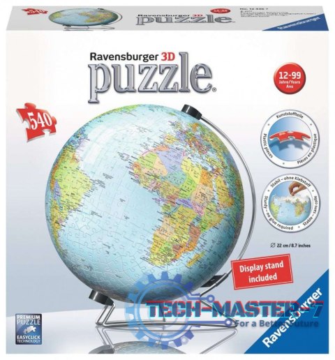 Puzzle 540 elementów 3D Kula Dziecinny globus