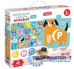 Duuuże puzzle z dziurką Alfabet