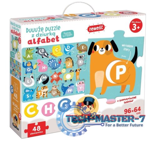 Duuuże puzzle z dziurką Alfabet