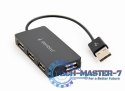 HUB 4 portowy USB czarny