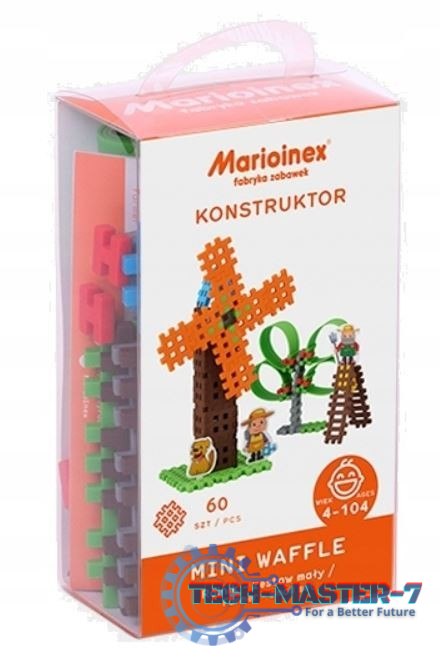 Klocki konstrukcyjne Mini Waffle - Rolnik Zestaw mały blister