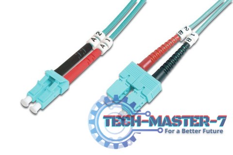 Patchcord światłowodowy FO LC-SC MM 50/125 OM3 duplex LSOH 2m