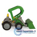 Traktor-ładowarka z przyczepą na konia