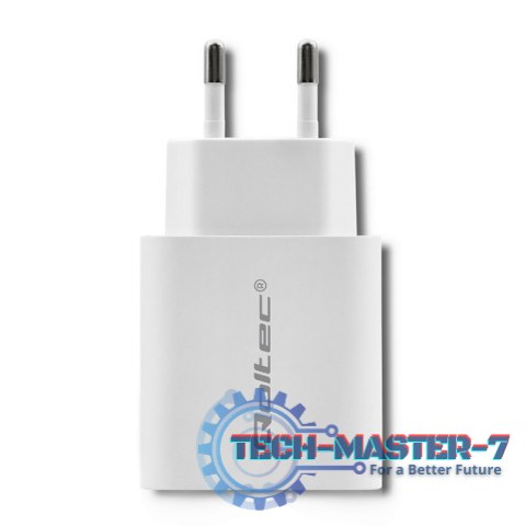 Ładowarka sieciowa | 18W | 5-12V | 1.5-3A | USB typ C PD | USB QC 3.0 | Biała Ładowarka sieciowa | 18W | 5-12V | 1.5-3A | USB typ C PD | USB QC 3.0 | Biała